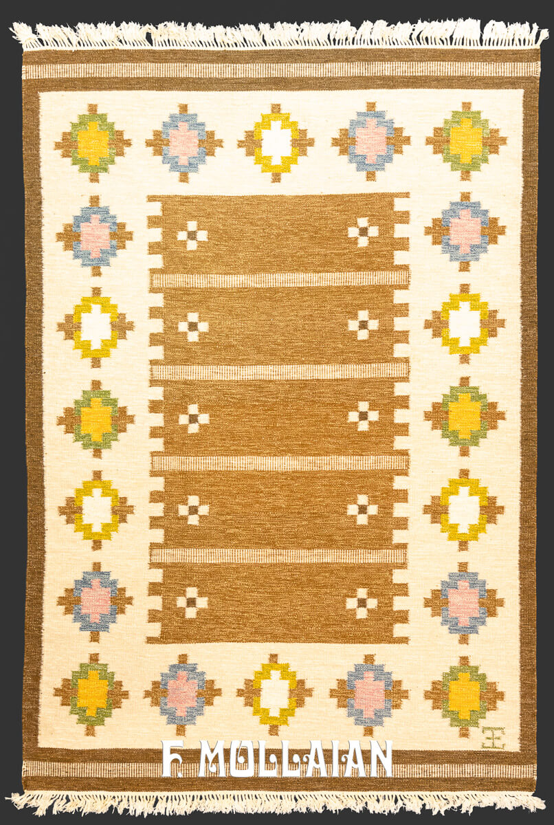 Scandinavian Rug Earthy Tones n°:912789